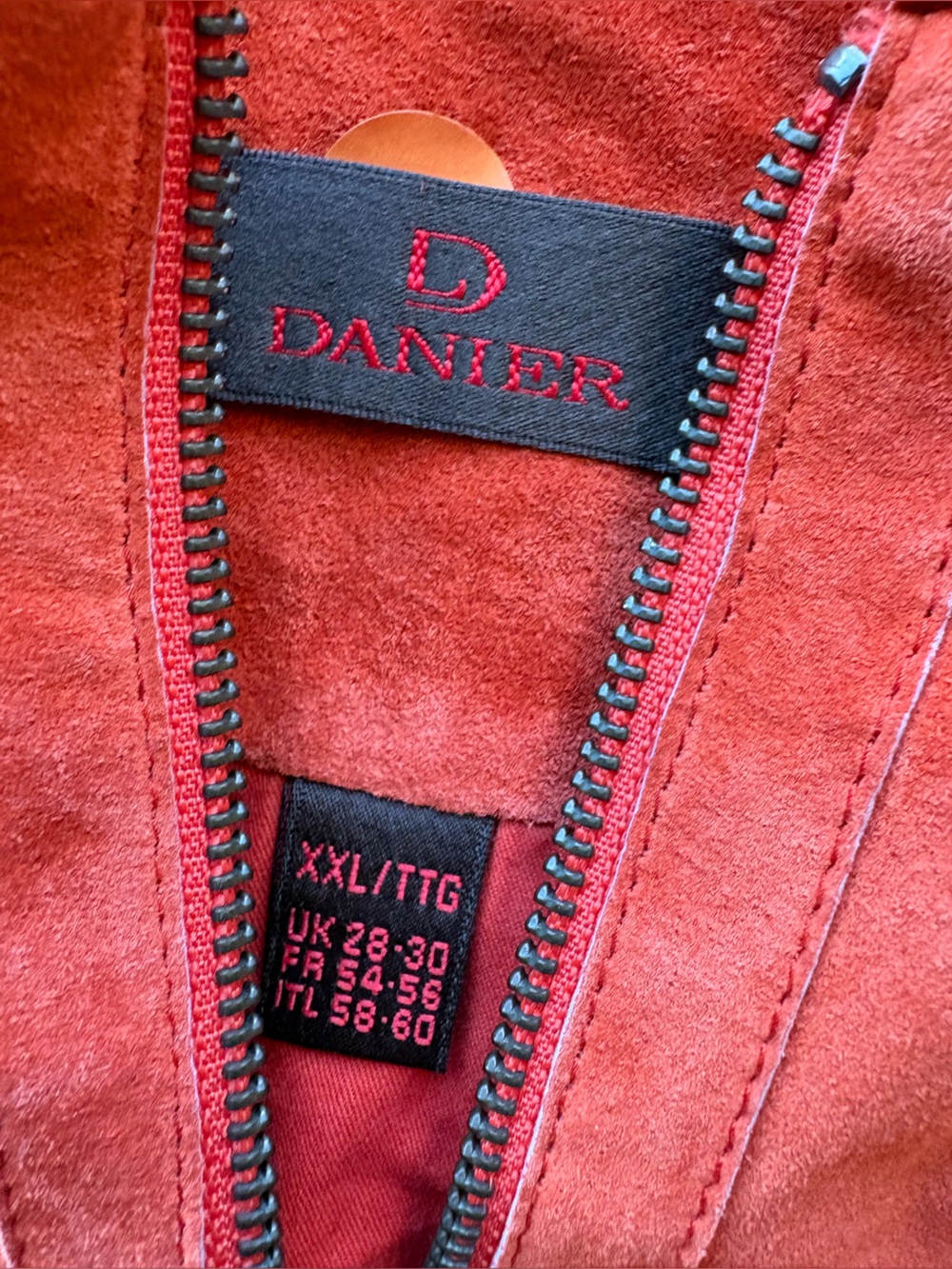Danier Orange leather Hooded Utility Jacket - Picture 5 of 14